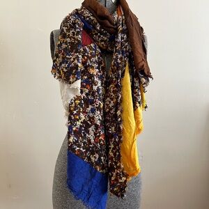 Zara Multicolor Patterned Scarf